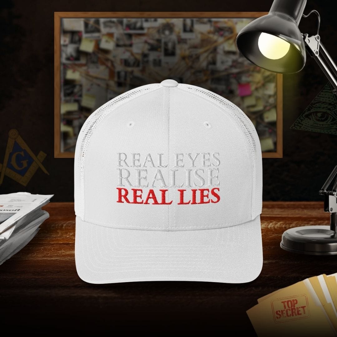 Real Eyes Realize Real Lies Trucker Cap