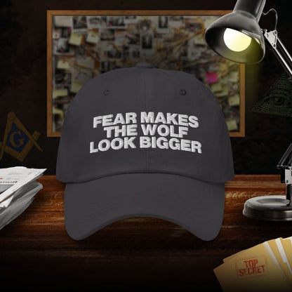 Fear Makes The Wolf Look Bigger Dad Hat