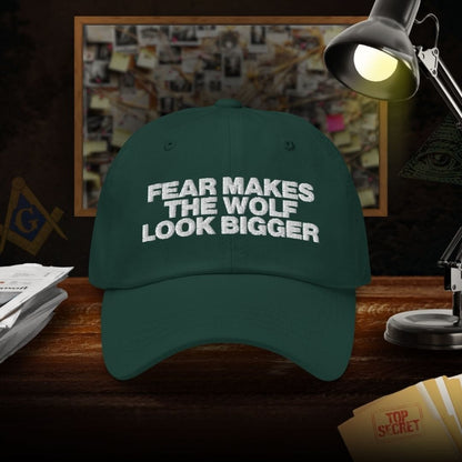 Fear Makes The Wolf Look Bigger Dad Hat