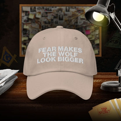 Fear Makes The Wolf Look Bigger Dad Hat